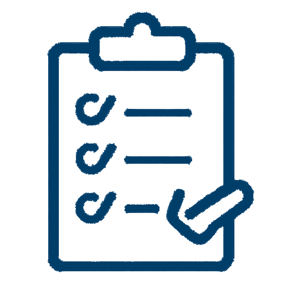 Blue Clipboard Icon